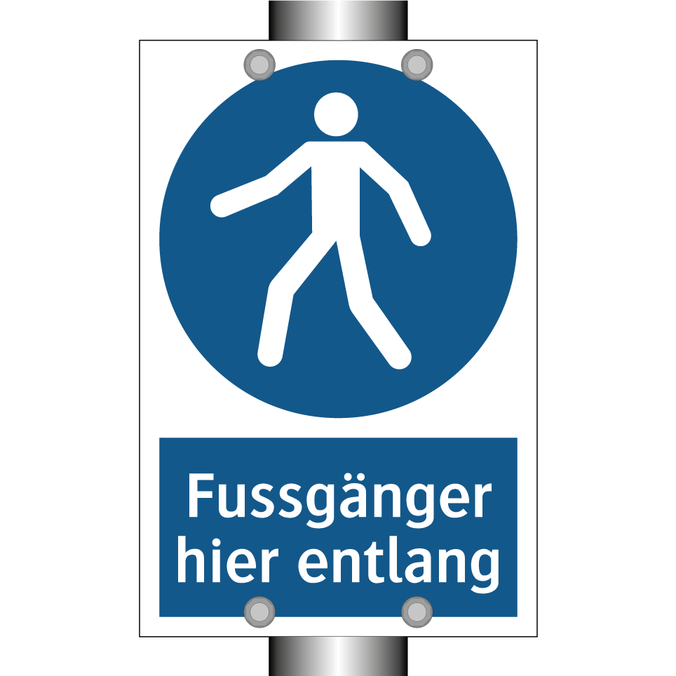 Fussgänger hier entlang