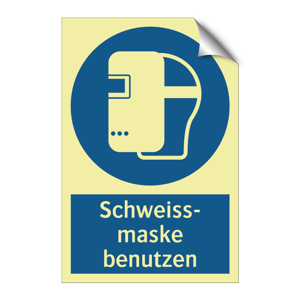 Schweiss- maske benutzen