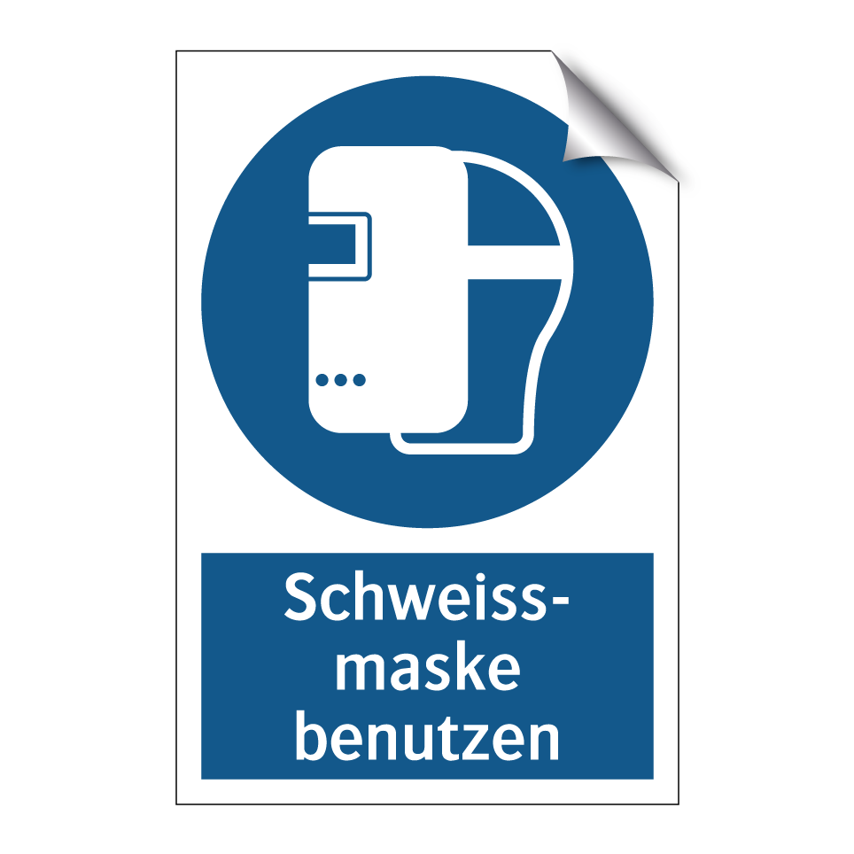 Schweiss- maske benutzen