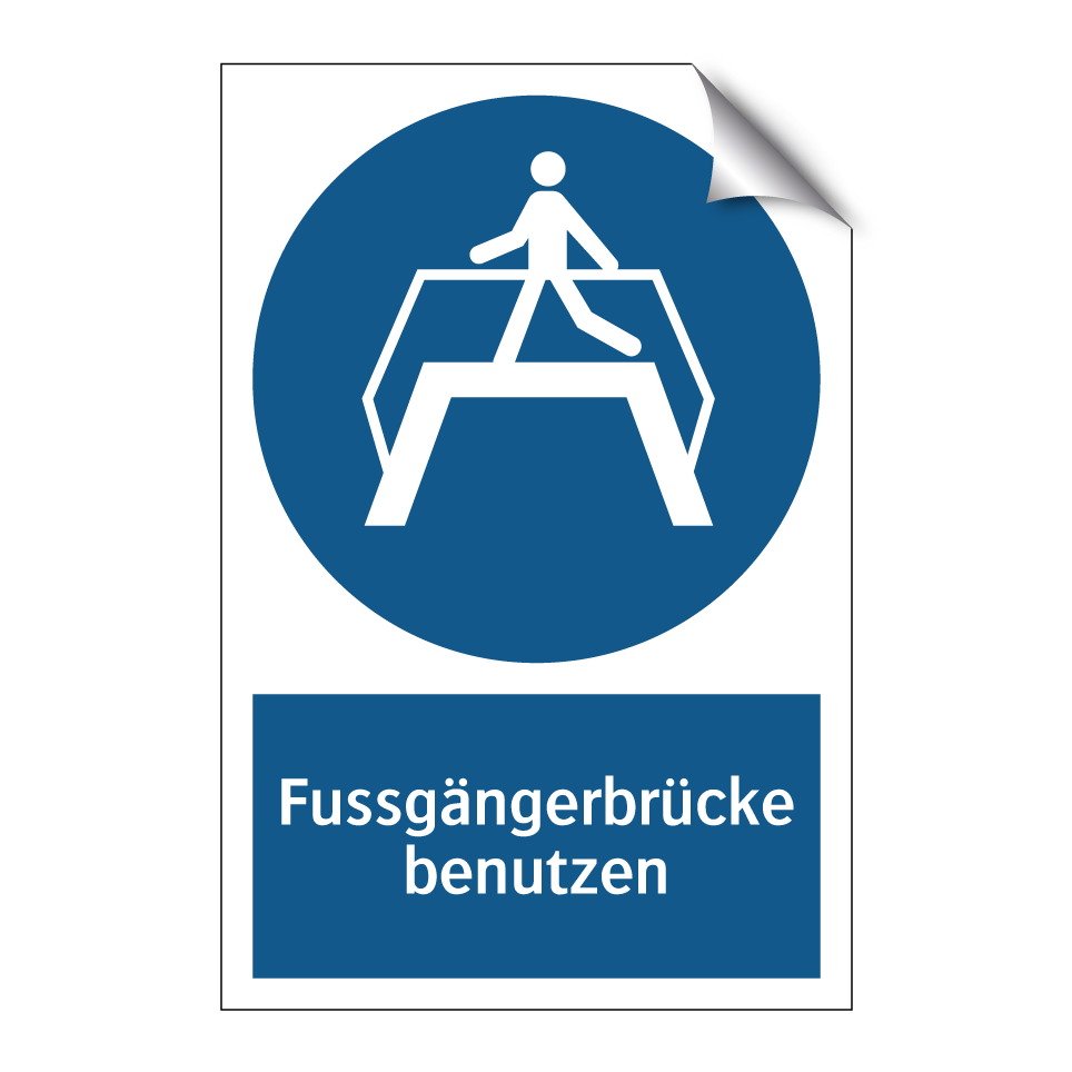 Fussgängerbrücke benutzen