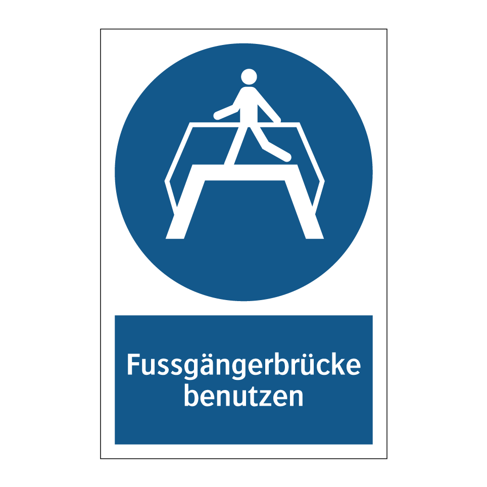 Fussgängerbrücke benutzen