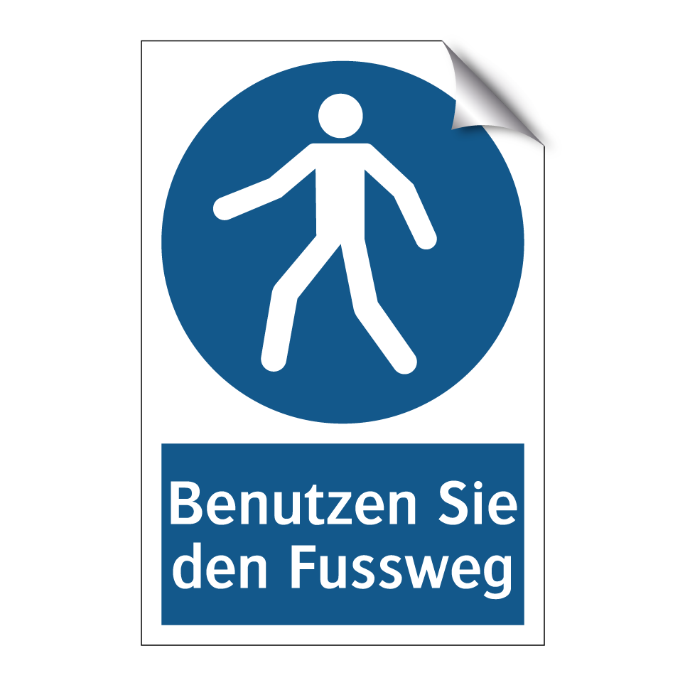 Benutzen Sie den Fussweg