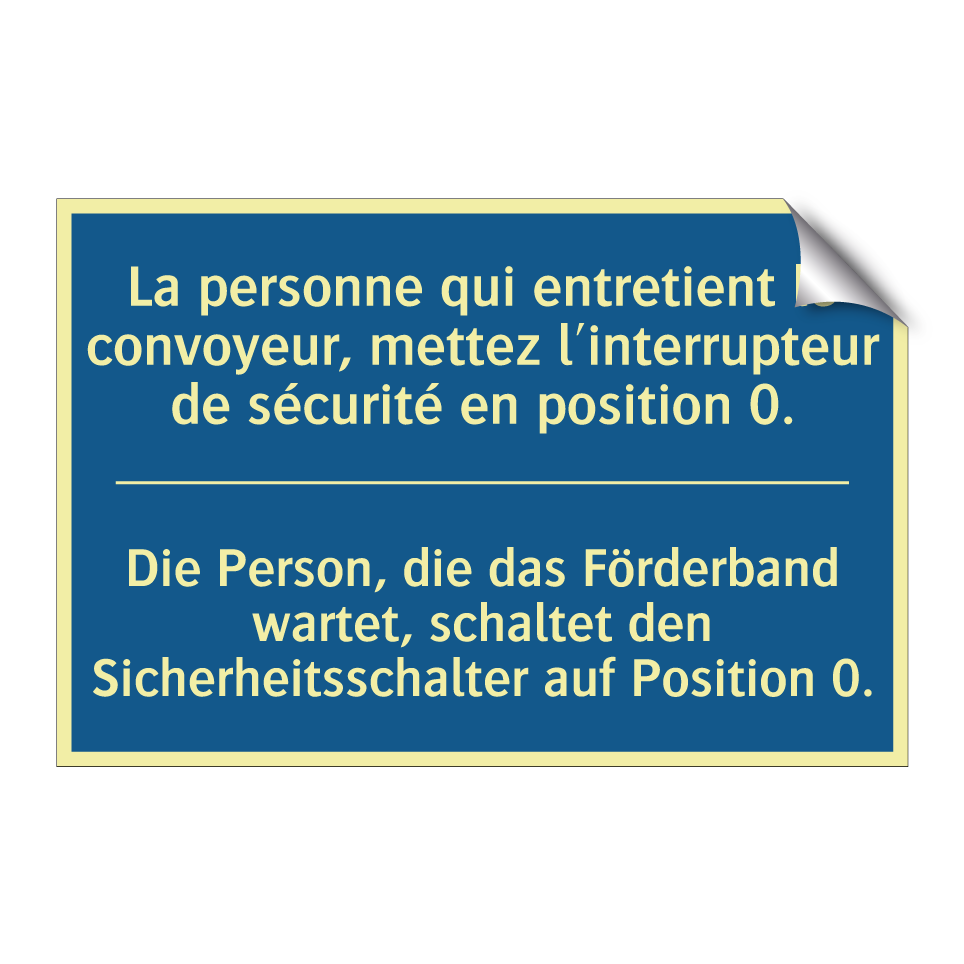 Die Person, die das Förderband /.../ - La personne qui entretient le /.../