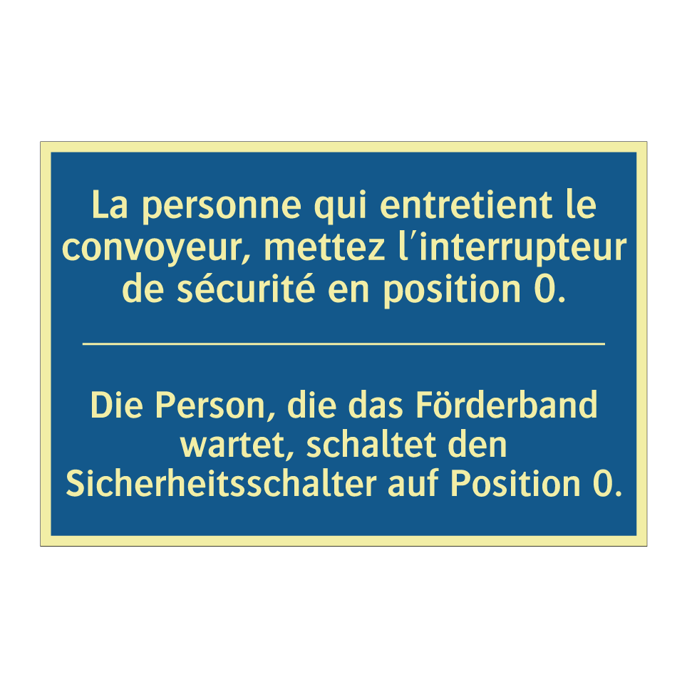 Die Person, die das Förderband /.../ - La personne qui entretient le /.../