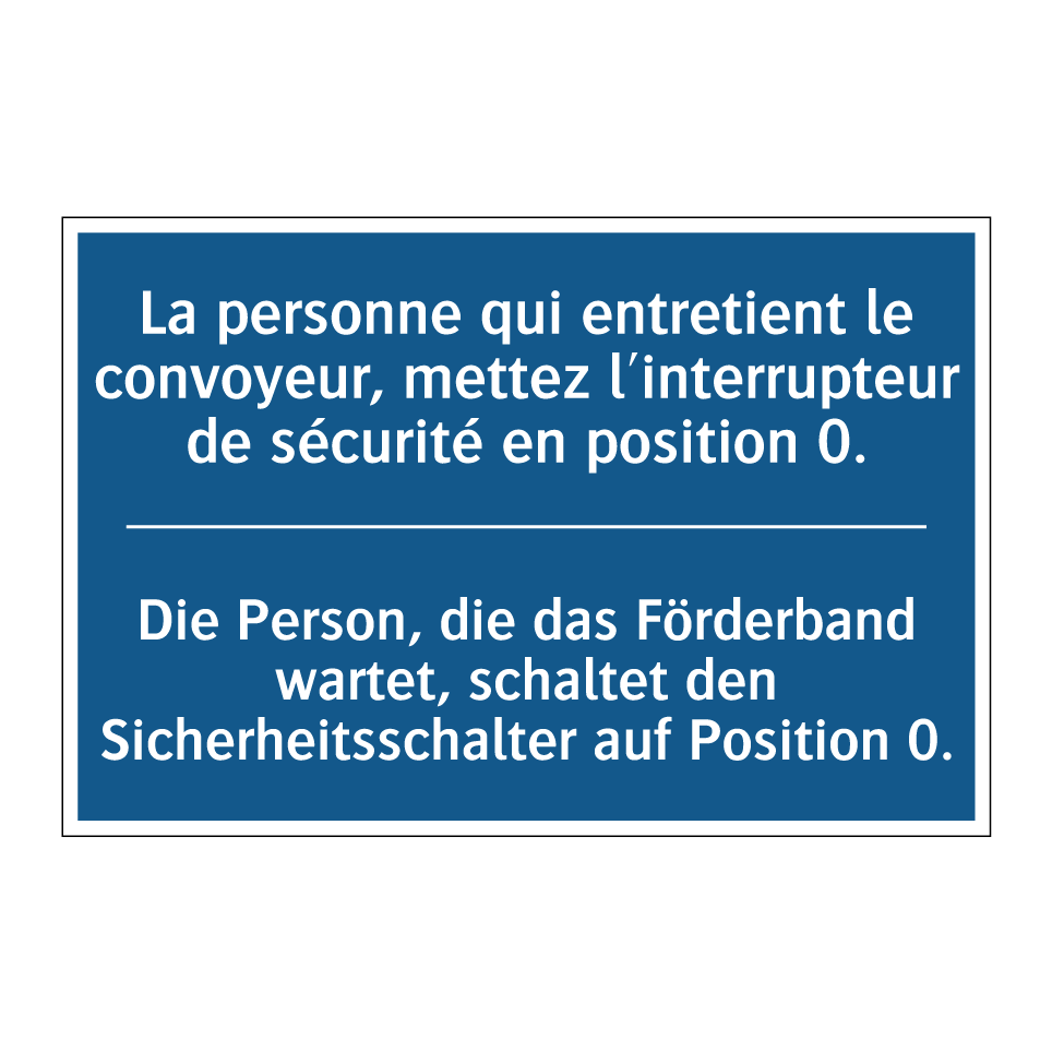 Die Person, die das Förderband /.../ - La personne qui entretient le /.../