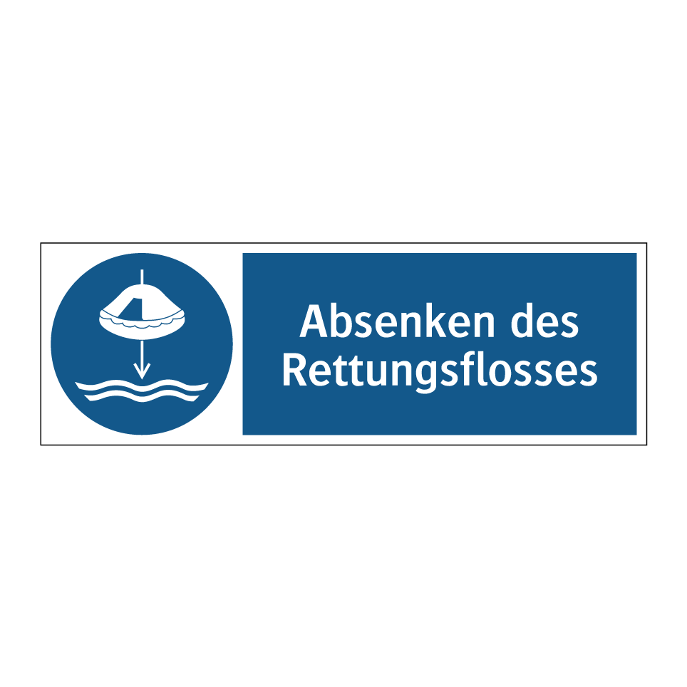 Absenken des Rettungsflosses