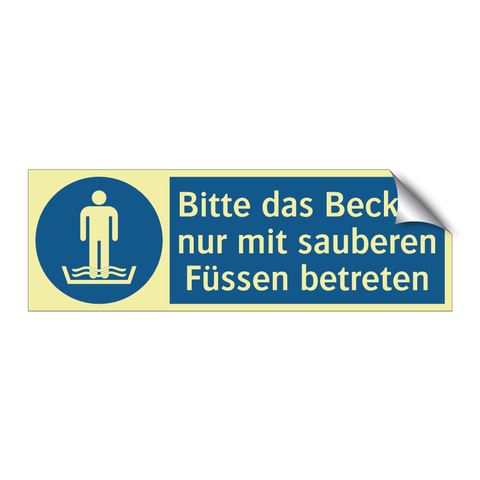 Bitte das Becken nur mit sauberen Füssen betreten