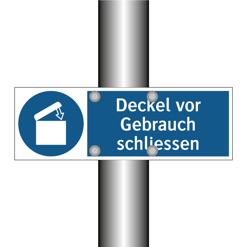 Deckel vor Gebrauch schliessen