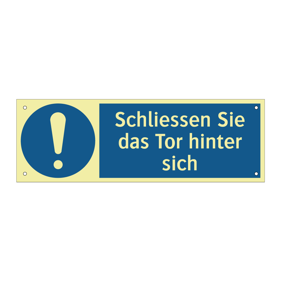 Schliessen Sie das Tor hinter sich