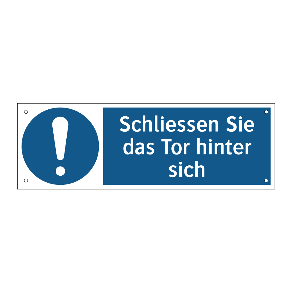 Schliessen Sie das Tor hinter sich