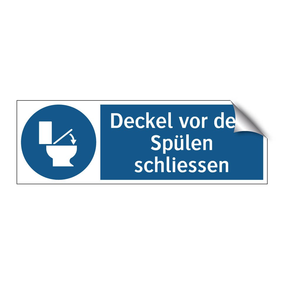 Deckel vor dem Spülen schliessen