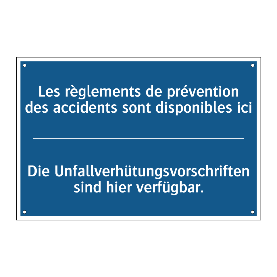 Die Unfallverhütungsvorschriften /.../ - Les règlements de prévention des /.../