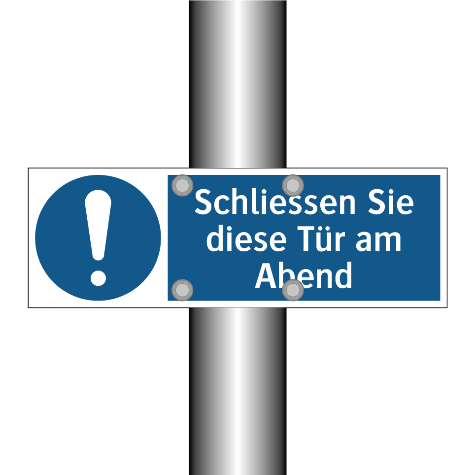 Schliessen Sie diese Tür am Abend