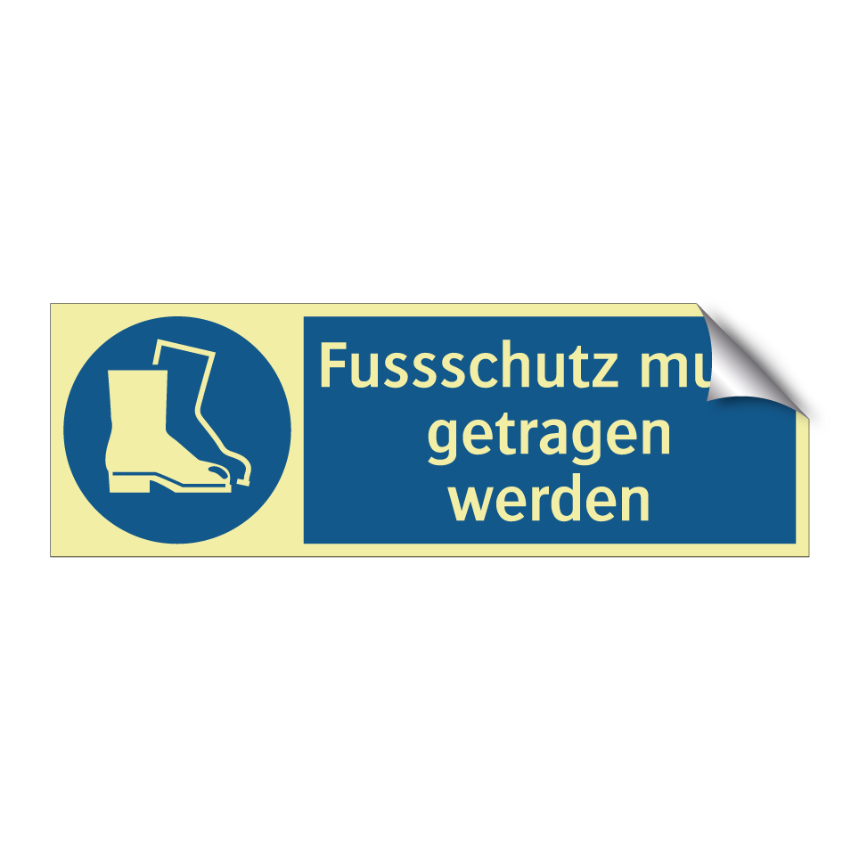 Fussschutz muss getragen werden