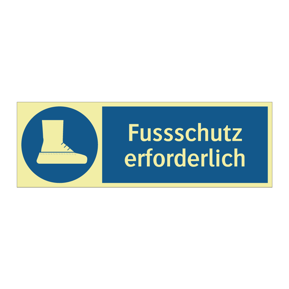 Fussschutz erforderlich