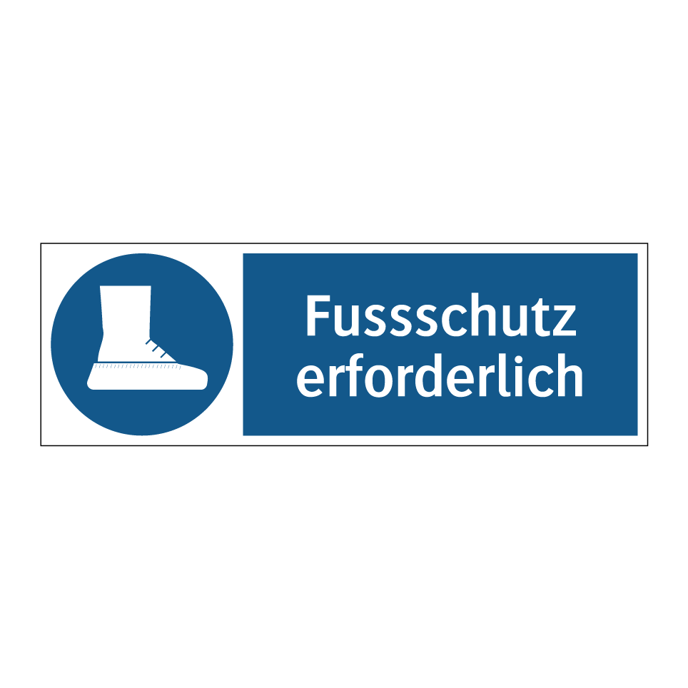 Fussschutz erforderlich