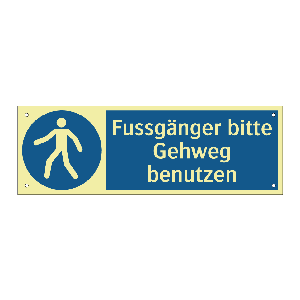Fussgänger bitte Gehweg benutzen