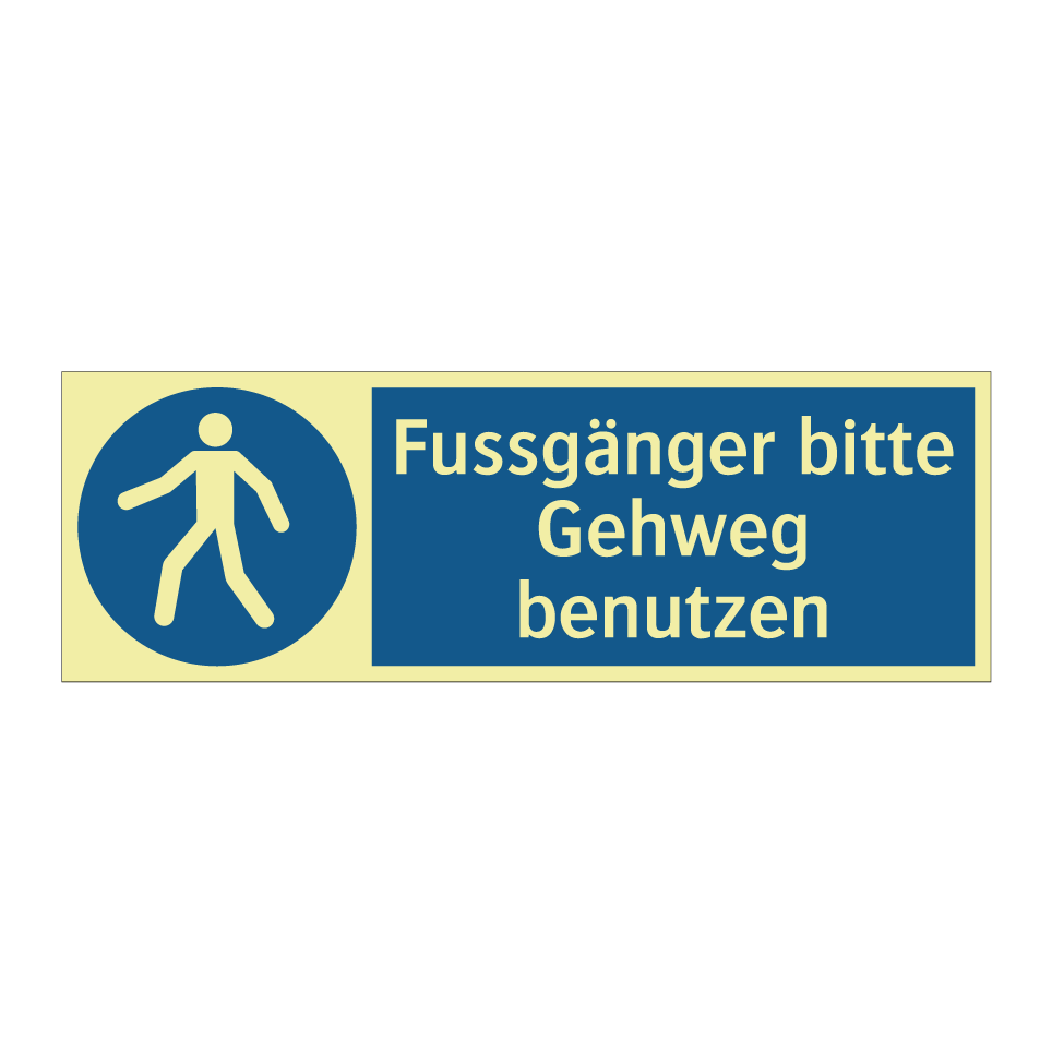 Fussgänger bitte Gehweg benutzen