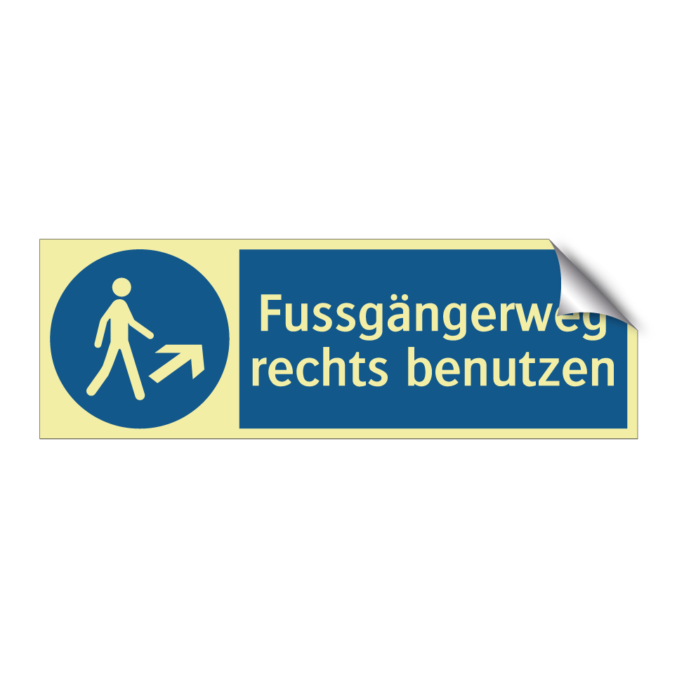 Fussgängerweg rechts benutzen