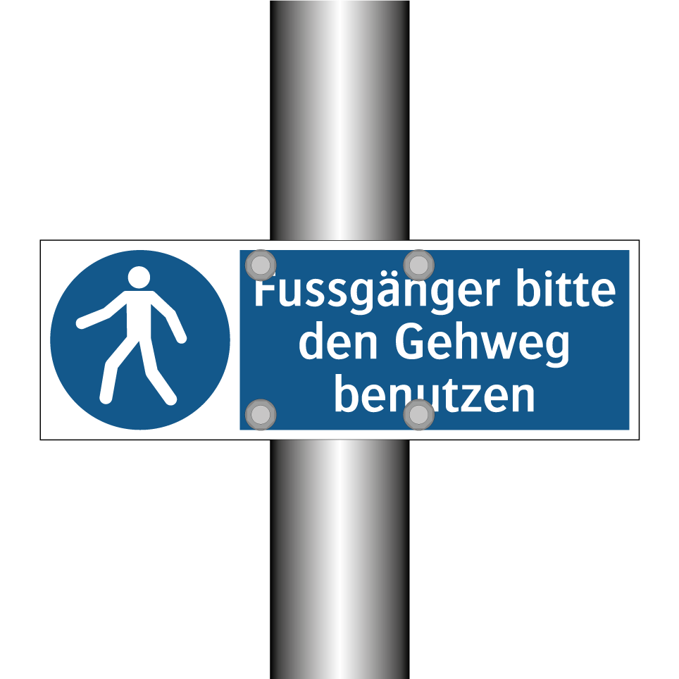 Fussgänger bitte den Gehweg benutzen