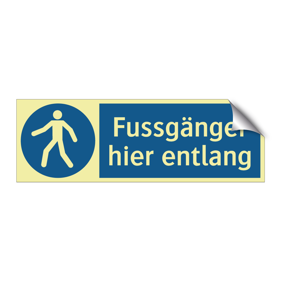 Fussgänger hier entlang