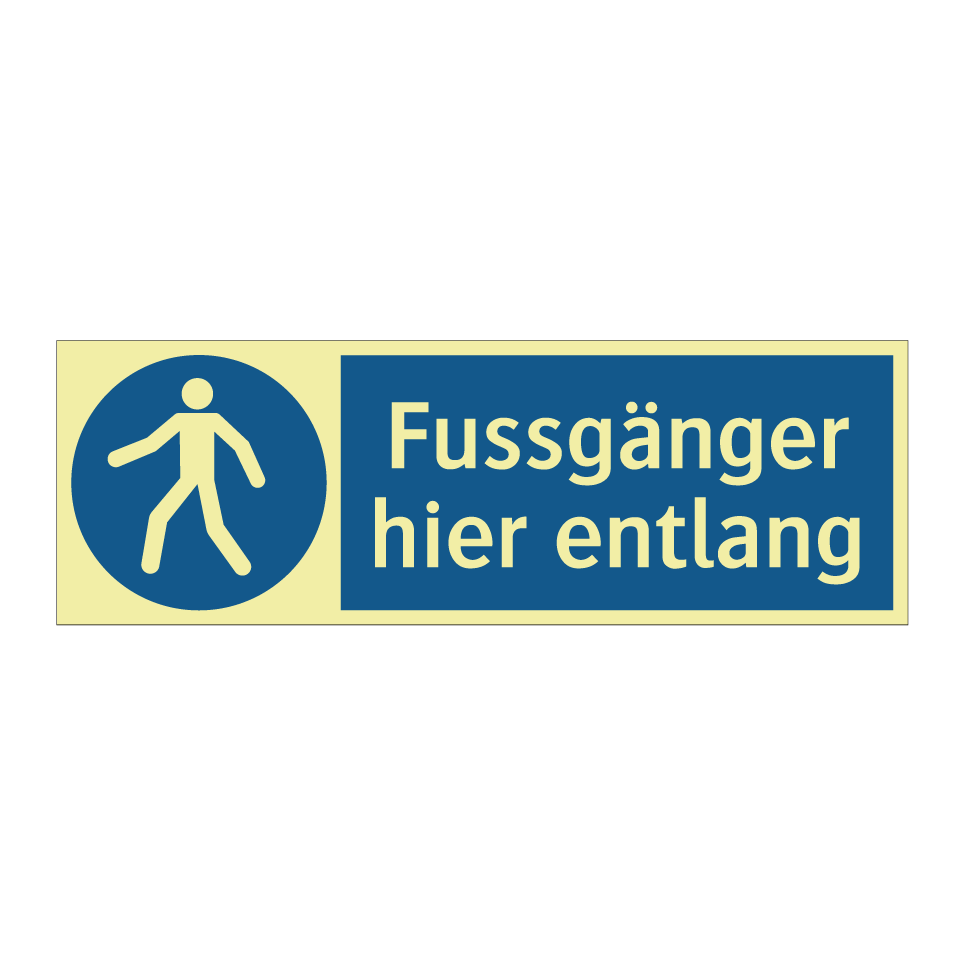 Fussgänger hier entlang