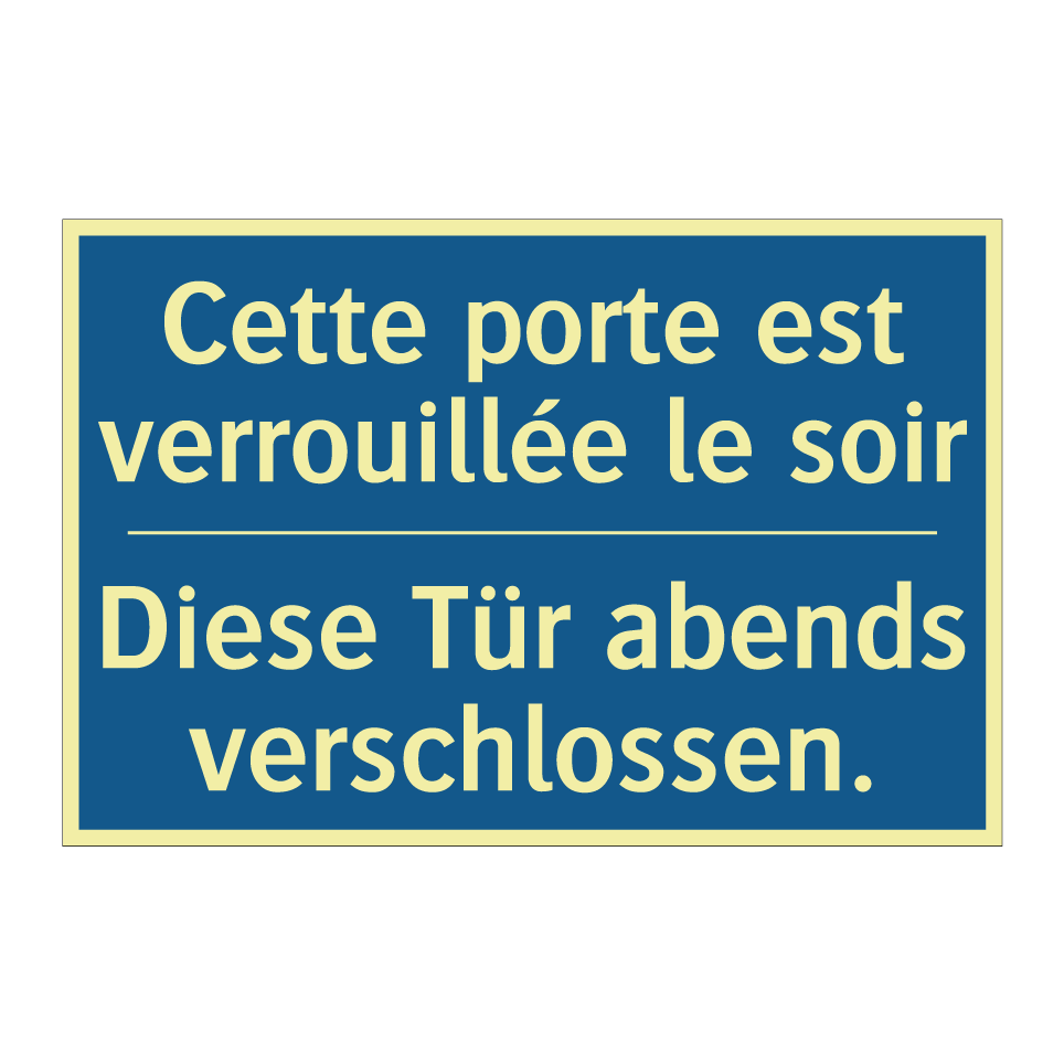Diese Tür abends verschlossen. - Cette porte est verrouillée le /.../
