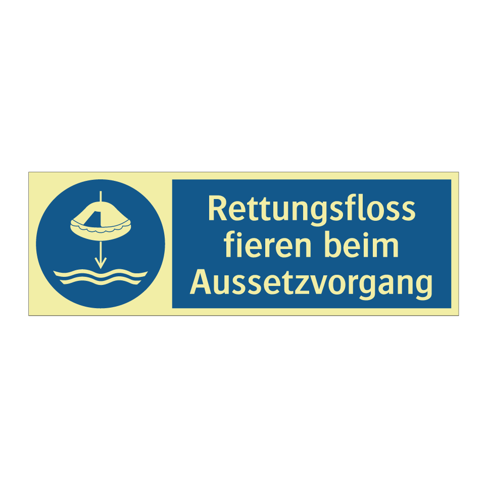 Rettungsfloss fieren beim Aussetzvorgang