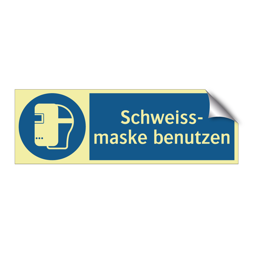 Schweiss- maske benutzen