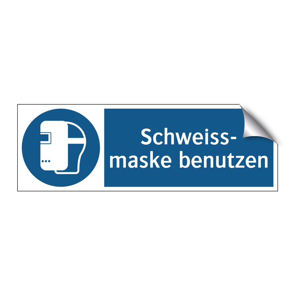 Schweiss- maske benutzen