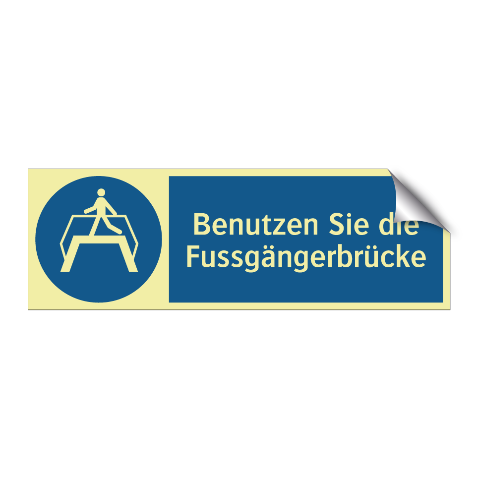 Benutzen Sie die Fussgängerbrücke
