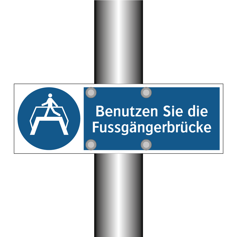 Benutzen Sie die Fussgängerbrücke
