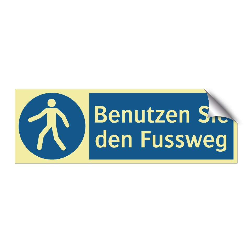 Benutzen Sie den Fussweg