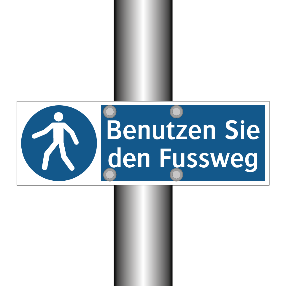 Benutzen Sie den Fussweg