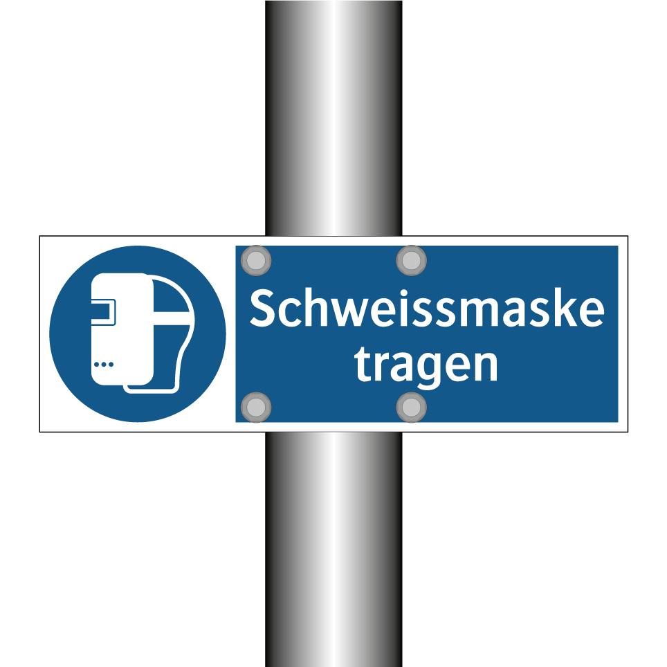 Schweissmaske tragen