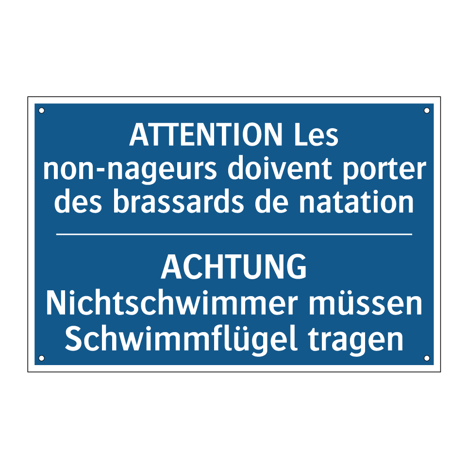 ACHTUNG Nichtschwimmer müssen /.../ - ATTENTION Les non-nageurs doivent /.../