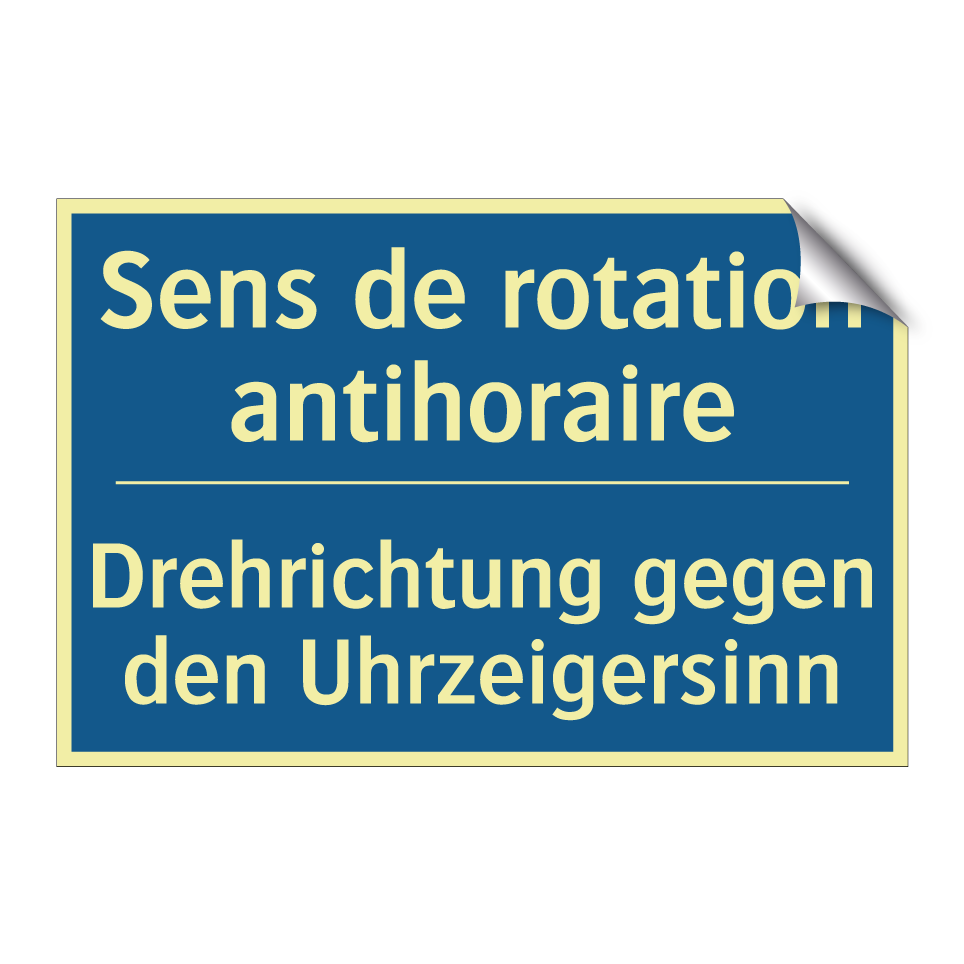 Drehrichtung gegen den Uhrzeigersinn /.../ - Sens de rotation antihoraire