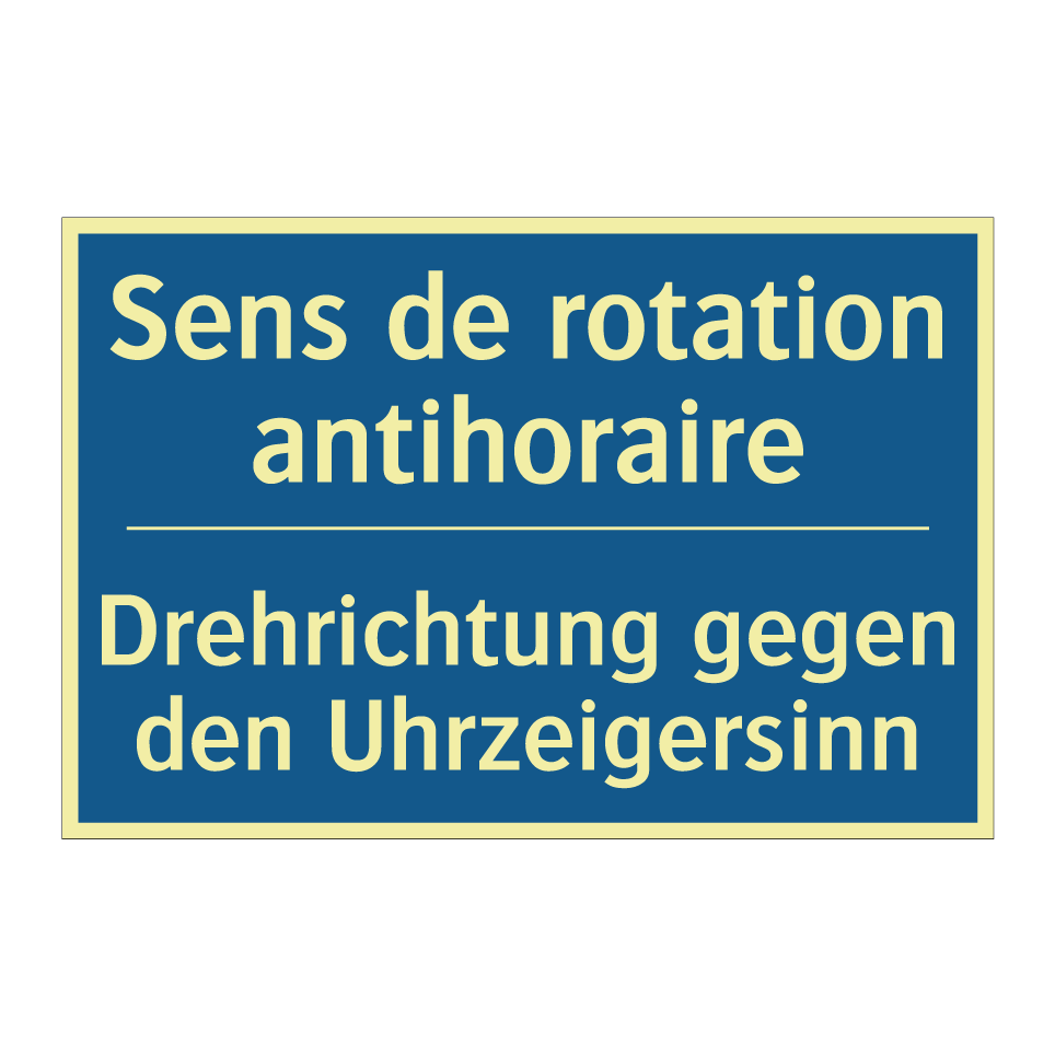 Drehrichtung gegen den Uhrzeigersinn /.../ - Sens de rotation antihoraire
