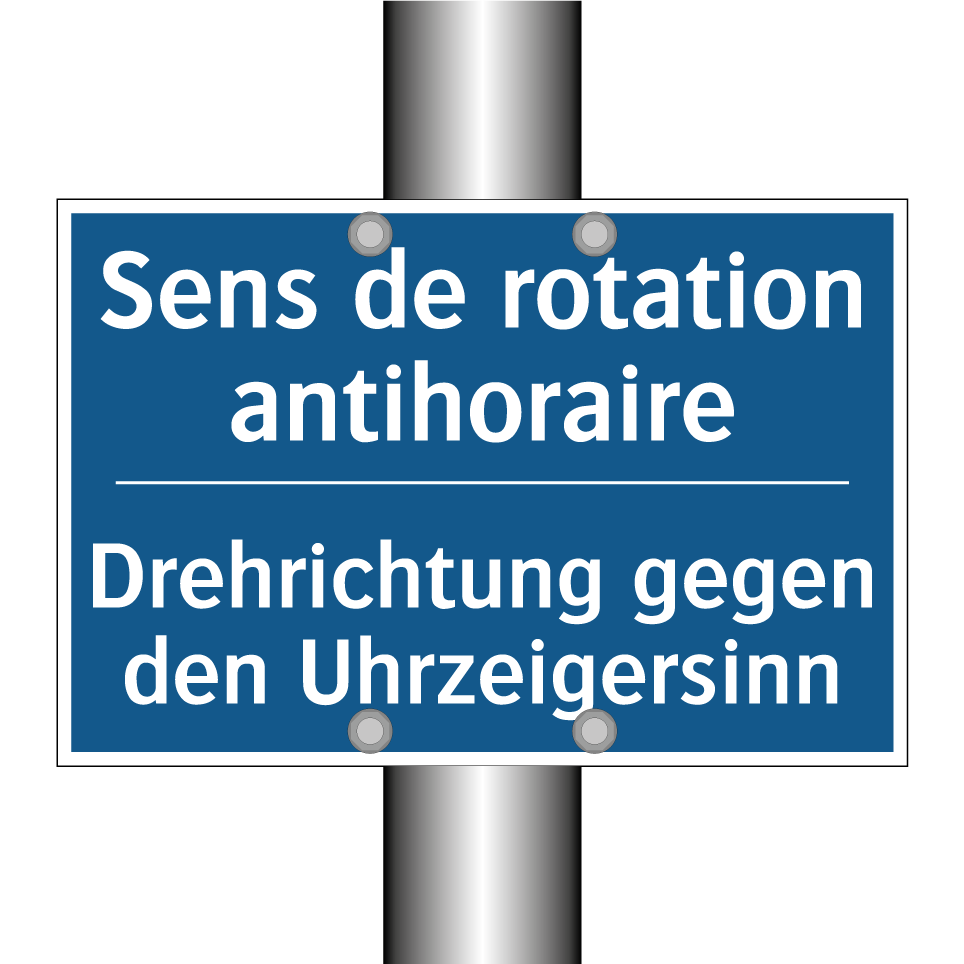 Drehrichtung gegen den Uhrzeigersinn /.../ - Sens de rotation antihoraire