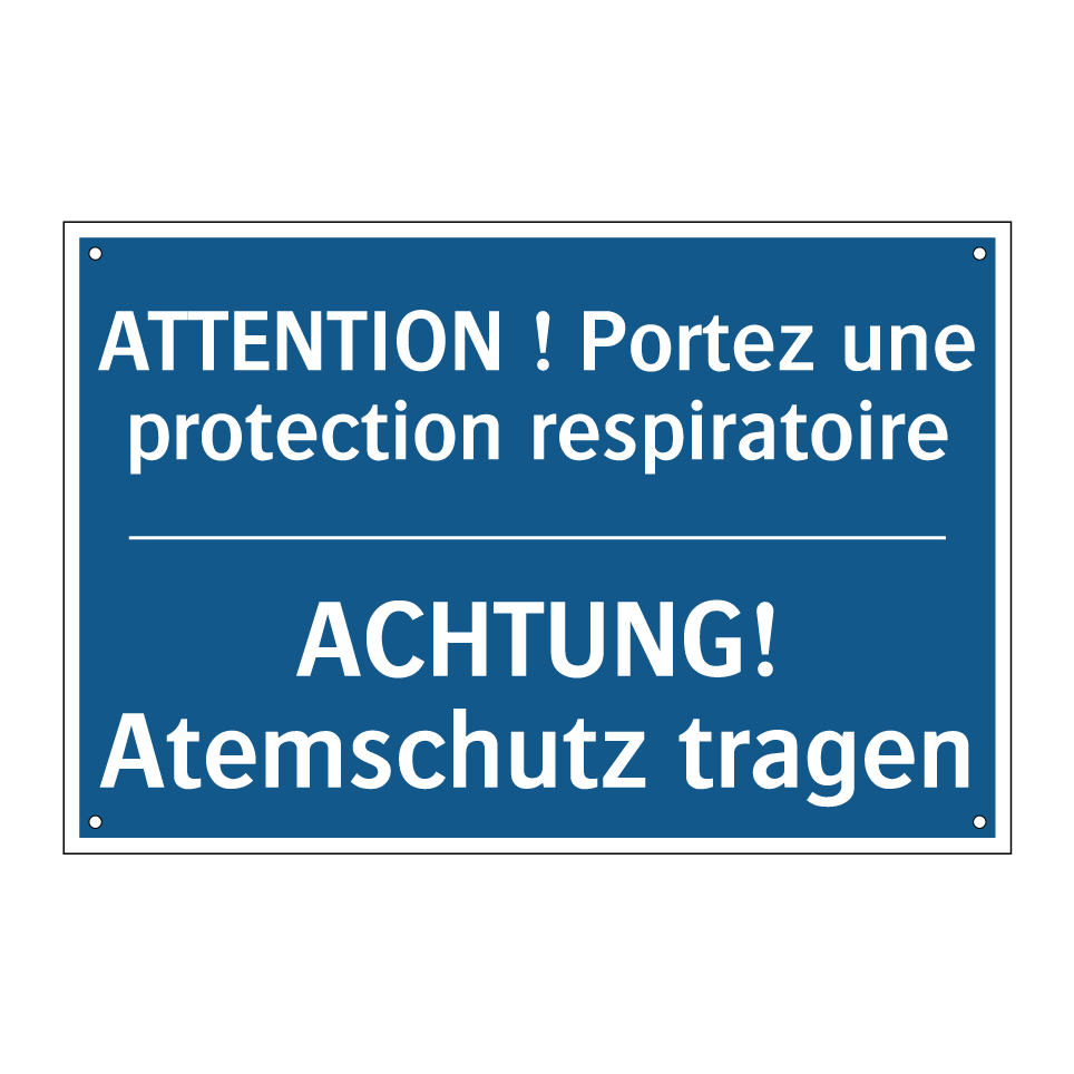 ACHTUNG! Atemschutz tragen - ATTENTION ! Portez une protection /.../