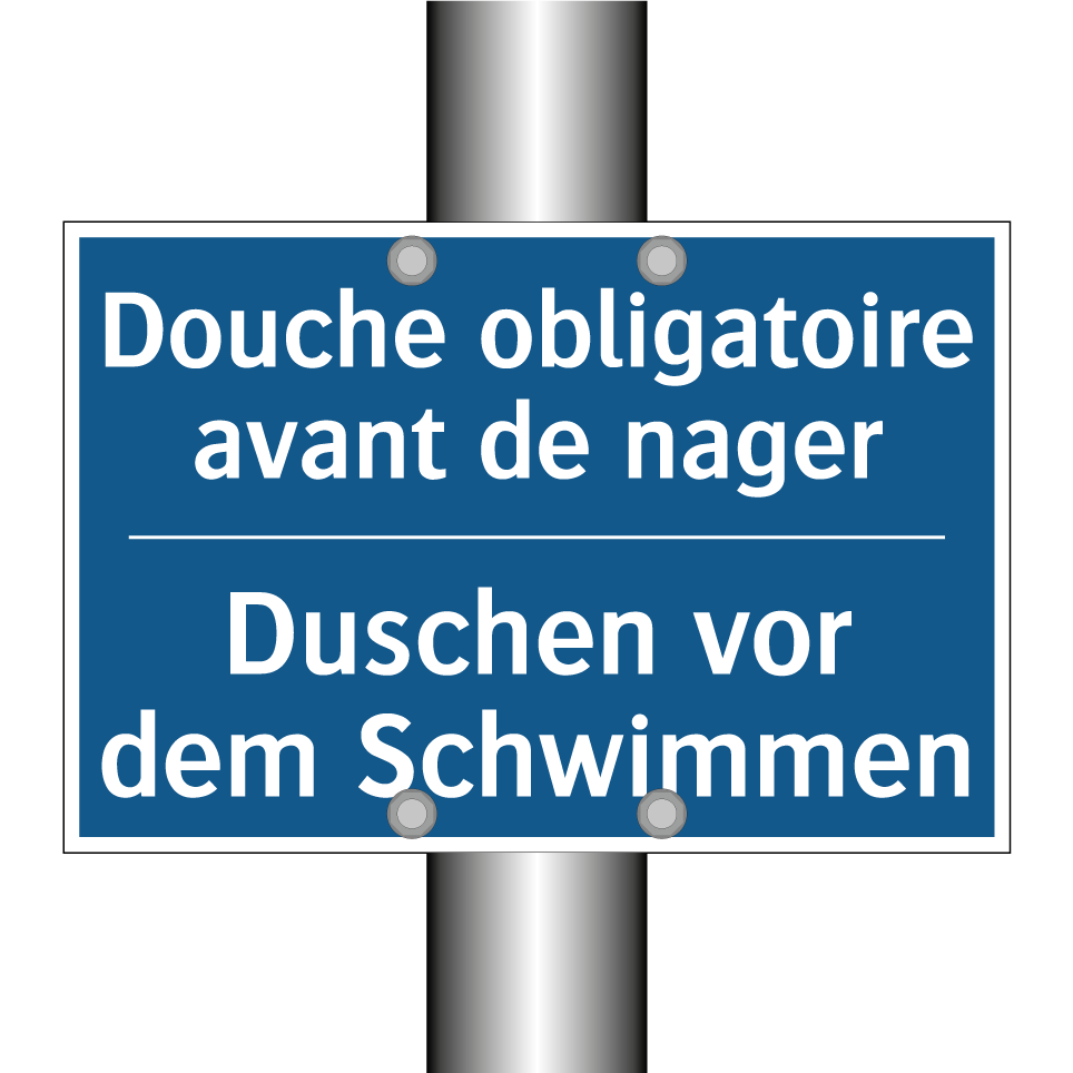 Duschen vor dem Schwimmen - Douche obligatoire avant de nager /.../