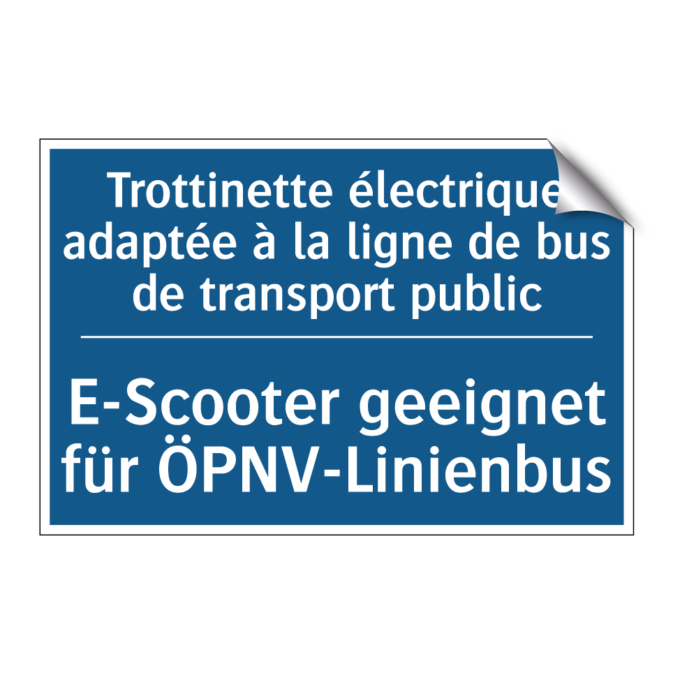 E-Scooter geeignet für ÖPNV-Linienbus /.../ - Trottinette électrique adaptée /.../