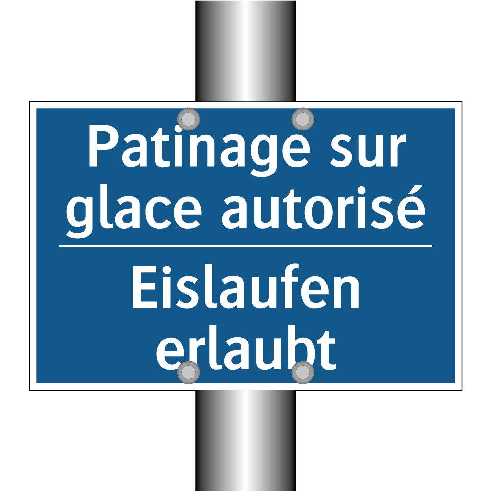 Eislaufen erlaubt - Patinage sur glace autorisé