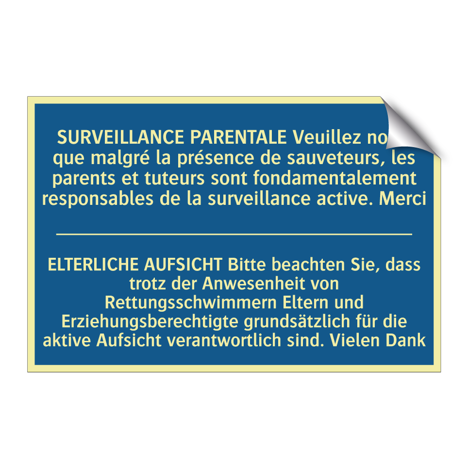 ELTERLICHE AUFSICHT Bitte beachten /.../ - SURVEILLANCE PARENTALE Veuillez /.../