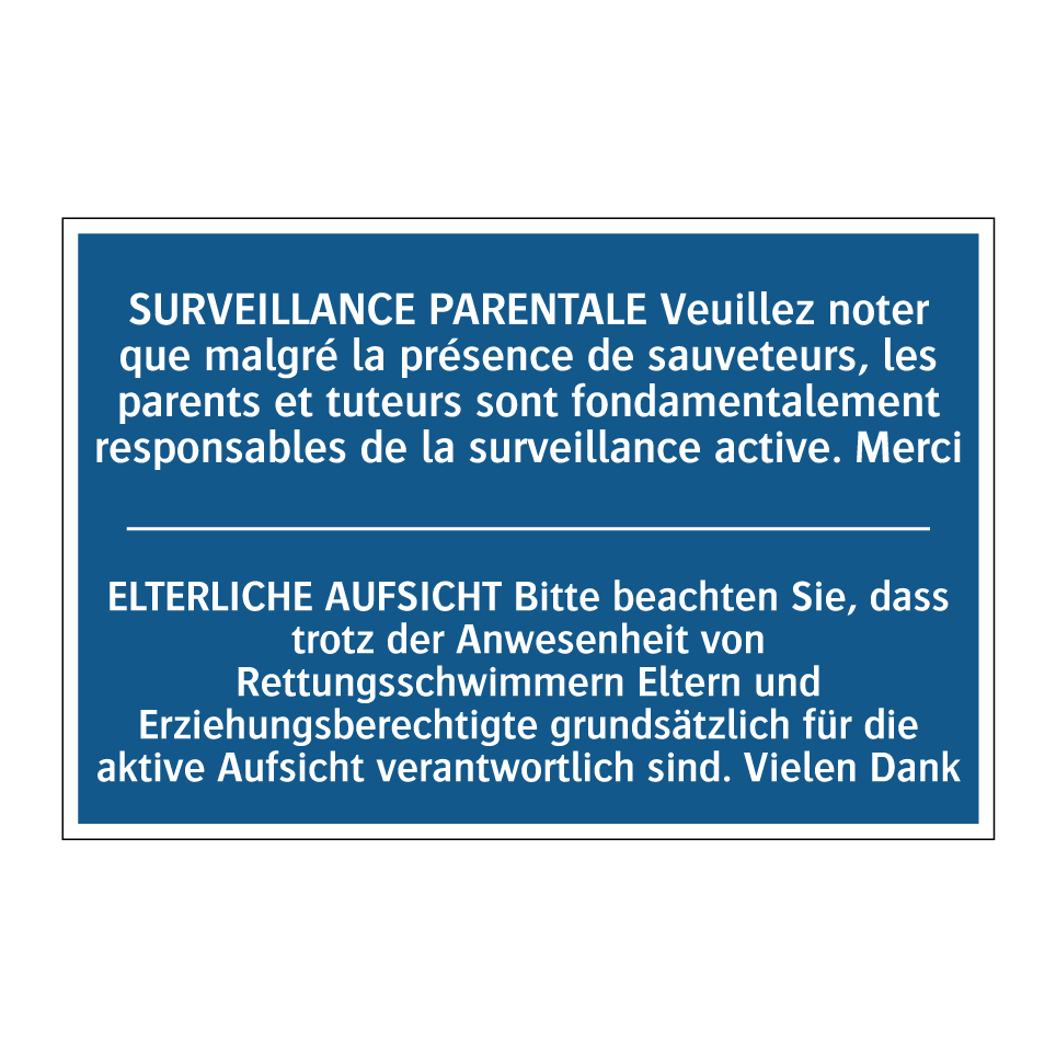 ELTERLICHE AUFSICHT Bitte beachten /.../ - SURVEILLANCE PARENTALE Veuillez /.../