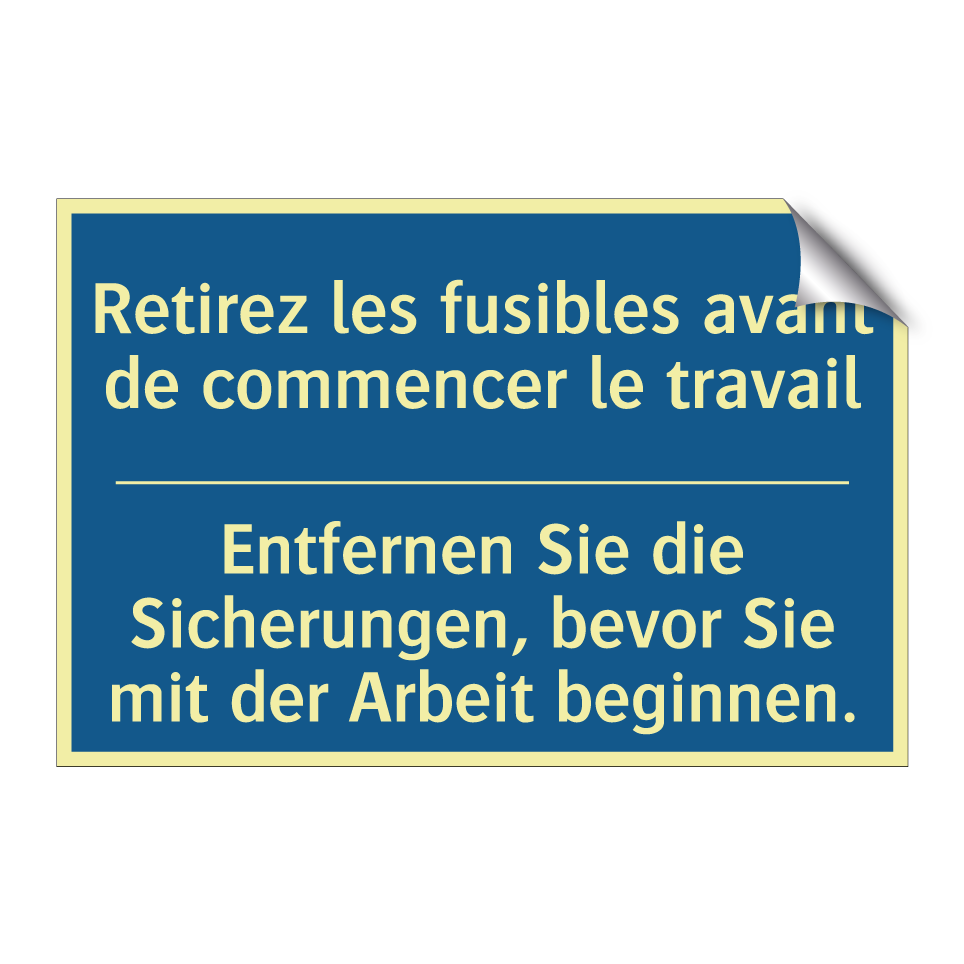 Entfernen Sie die Sicherungen, /.../ - Retirez les fusibles avant de /.../