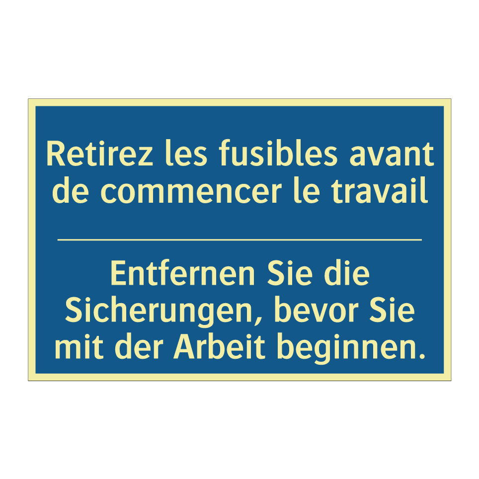 Entfernen Sie die Sicherungen, /.../ - Retirez les fusibles avant de /.../
