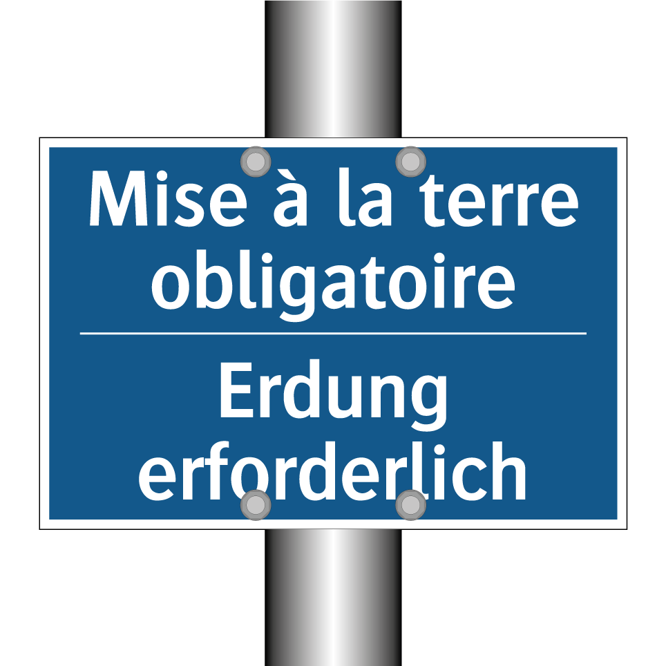 Erdung erforderlich - Mise à la terre obligatoire