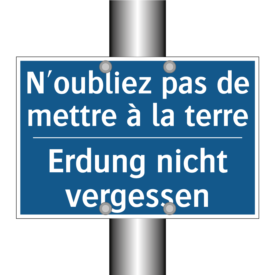 Erdung nicht vergessen - N'oubliez pas de mettre à la terre /.../
