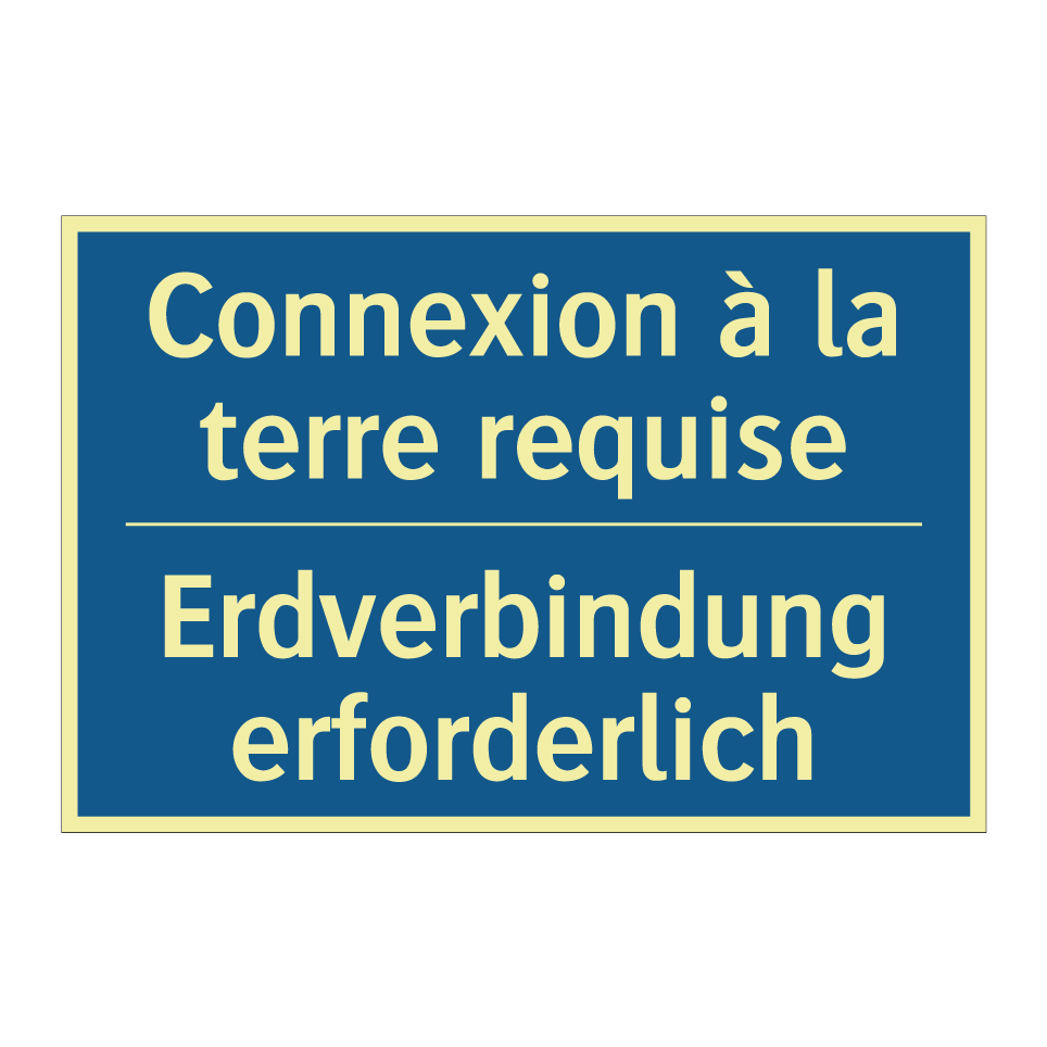 Erdverbindung erforderlich - Connexion à la terre requise